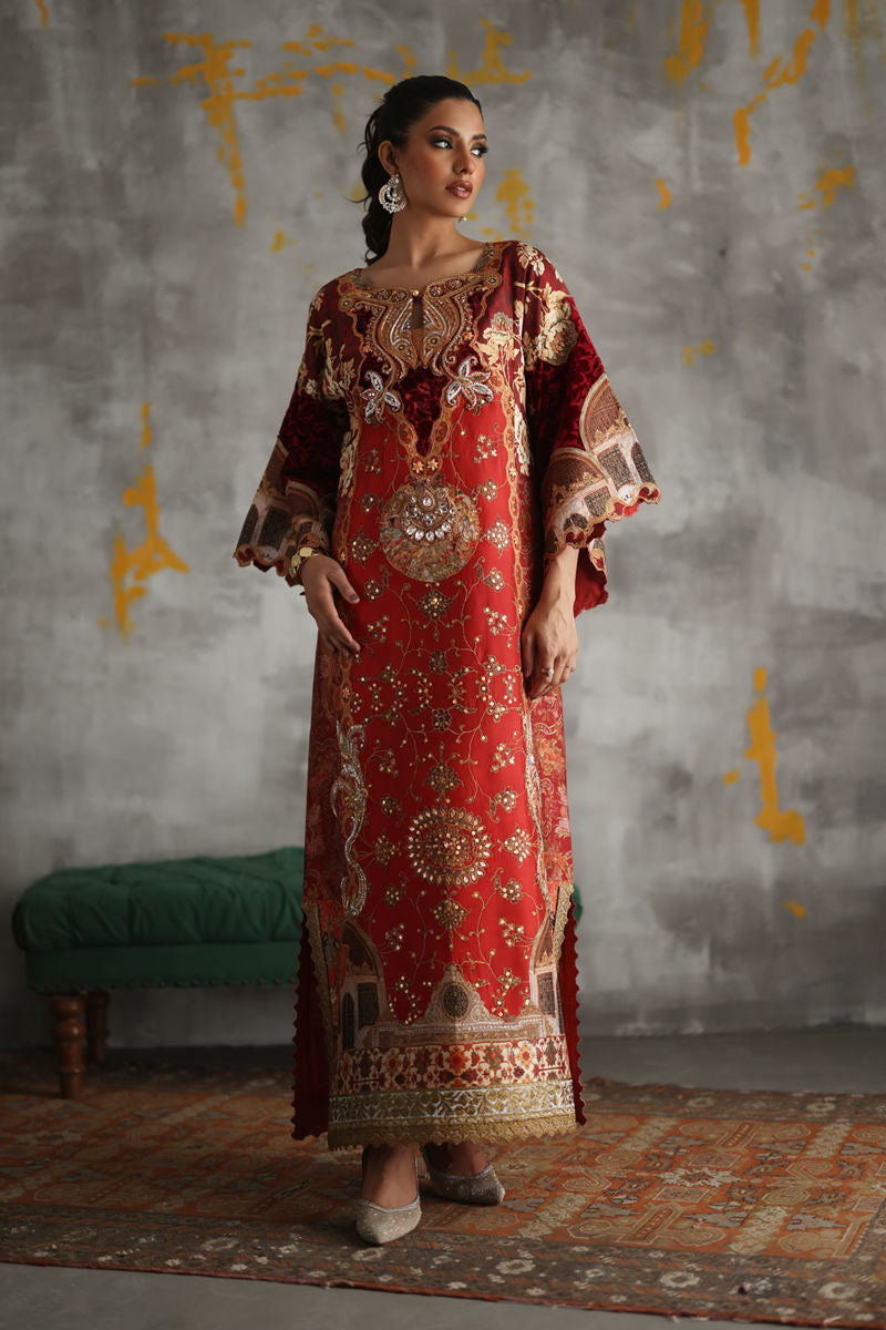 Shamaeel - Crimson-3 - Sheesha Silk & Palachi/Cotton Silk