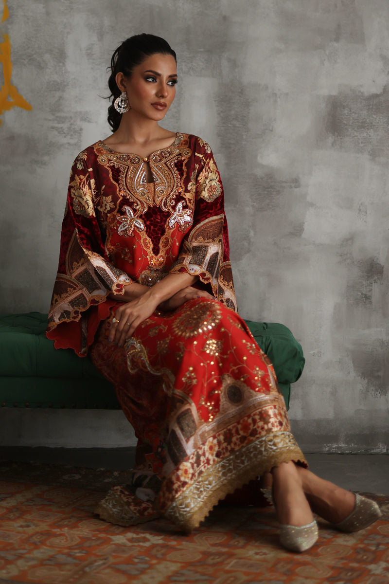Shamaeel - Crimson-3 - Sheesha Silk & Palachi/Cotton Silk
