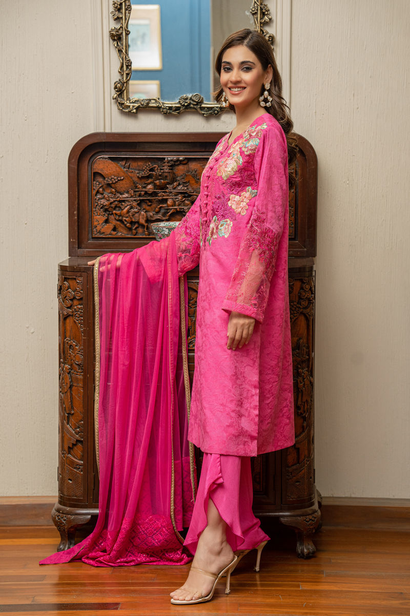 Shamaeel - TL-03 - Textured Khaadi Net/Cotton Silk