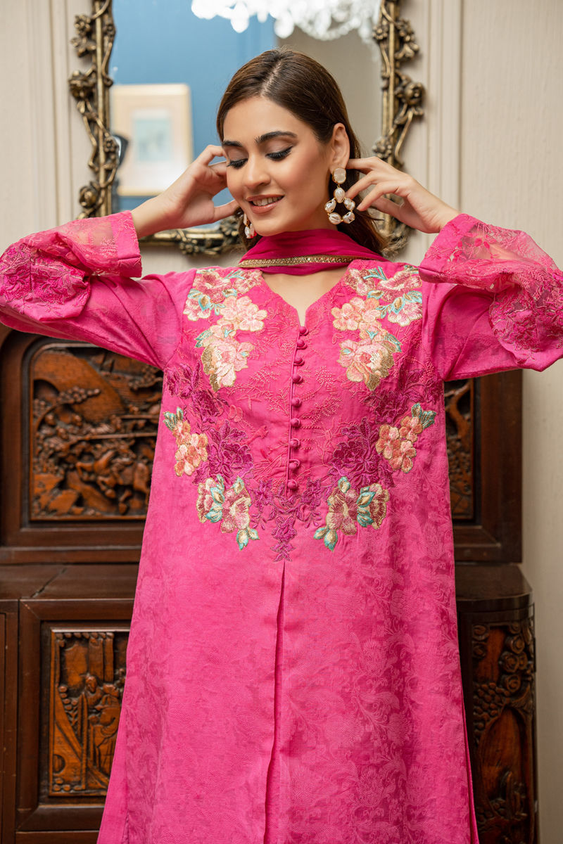 Shamaeel - TL-03 - Textured Khaadi Net/Cotton Silk