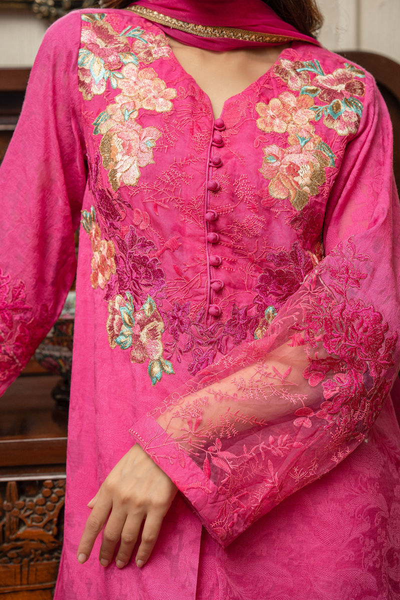 Shamaeel - TL-03 - Textured Khaadi Net/Cotton Silk