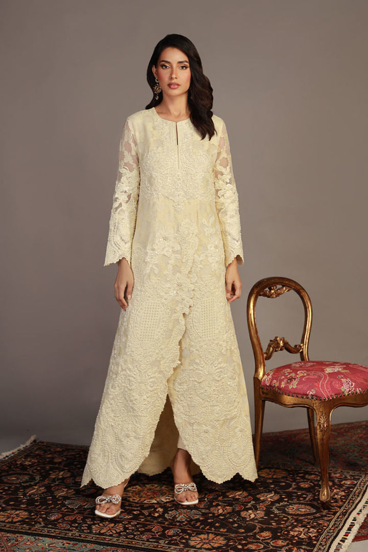 Shamaeel - RV-08 - Self Jacquard Organza/Cotton Silk