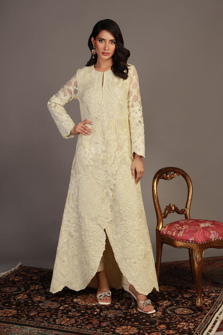 Shamaeel - RV-08 - Self Jacquard Organza/Cotton Silk