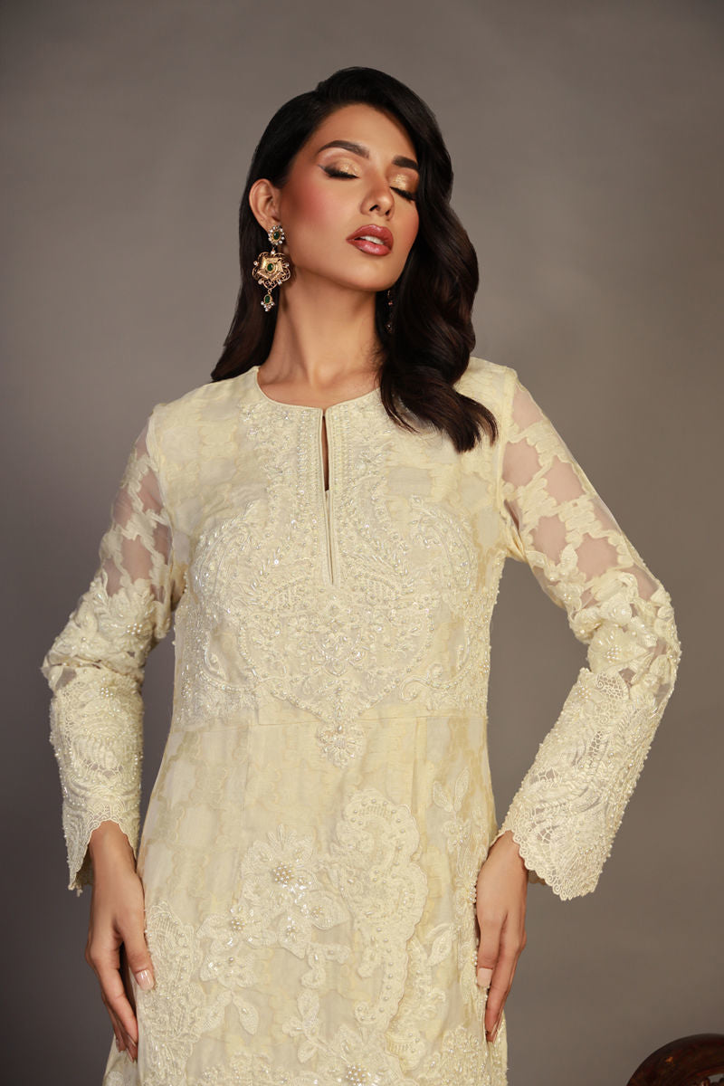 Shamaeel - RV-08 - Self Jacquard Organza/Cotton Silk