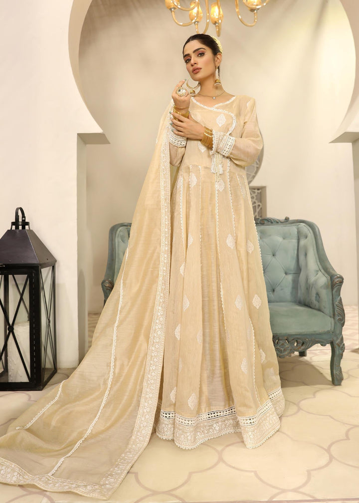 Laleen SHAAKH Pishwas Beige 3 Piece