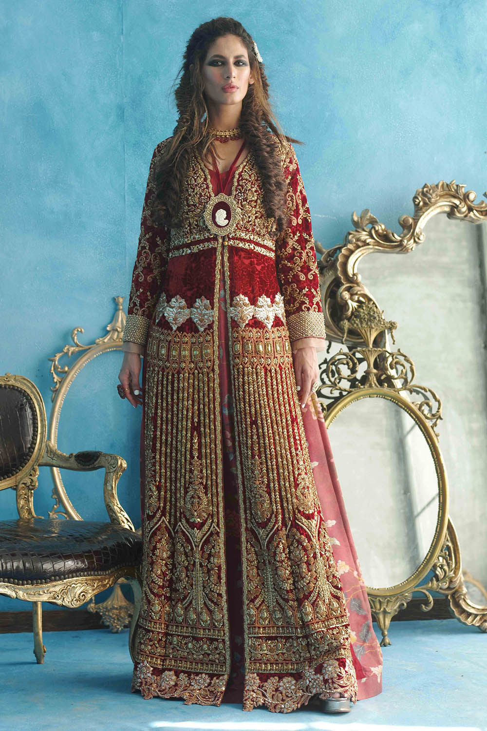 Shamaeel - Red Tudour Palachi - Double Palachi/Viscose Silk