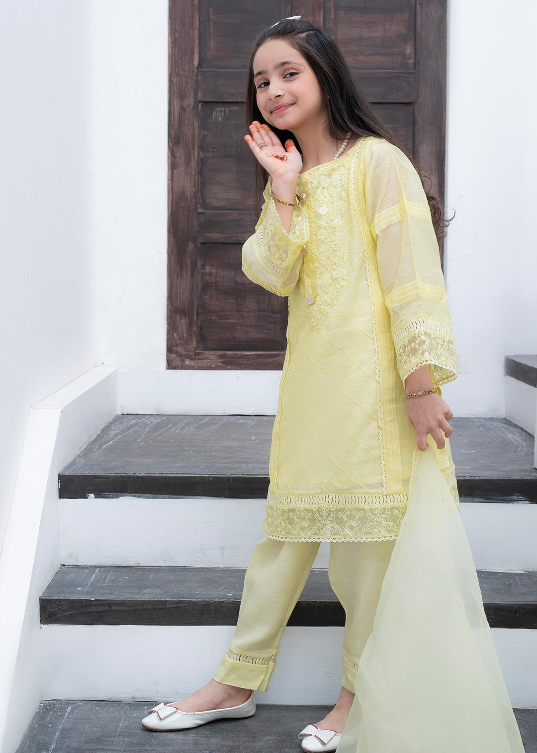 Laleen Barg Kids Yellow 3 Piece Suit Yellow 3 Piece