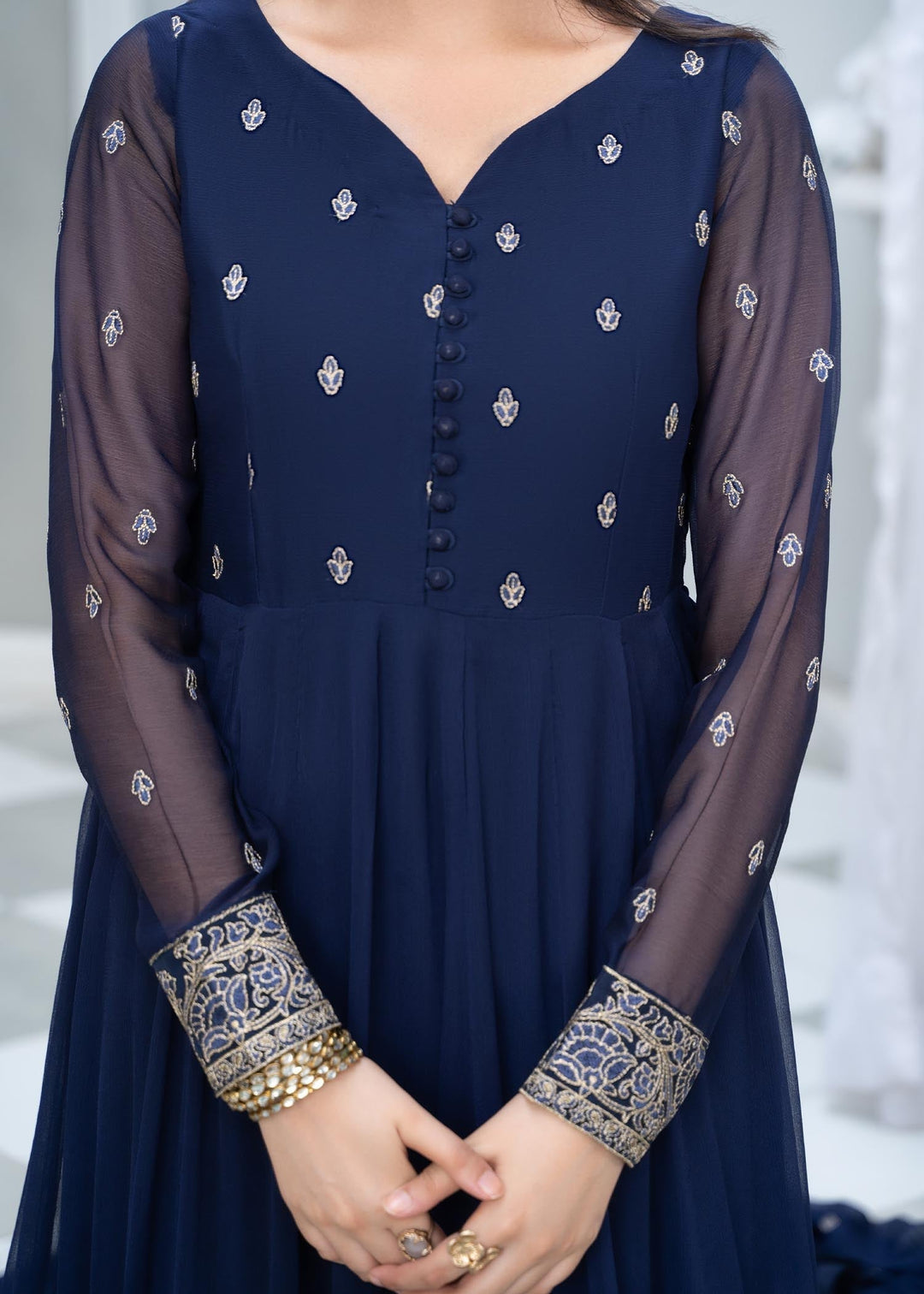 Laleen Irha Pishwas Blue 3 Piece