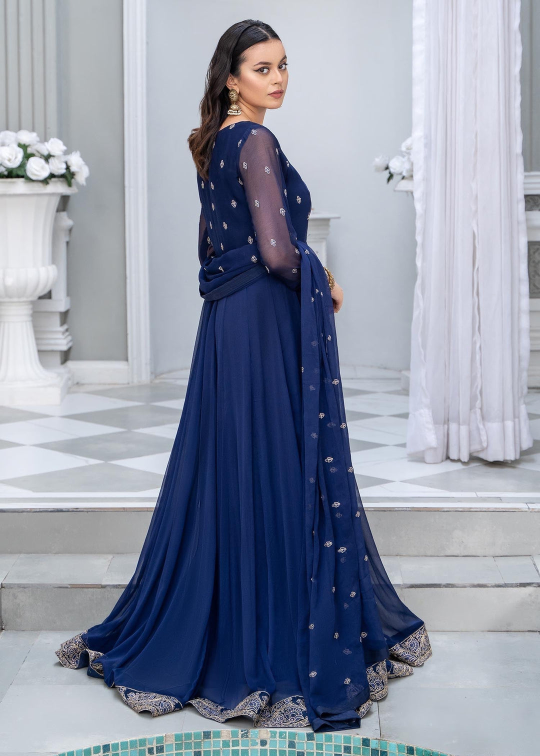 Laleen Irha Pishwas Blue 3 Piece
