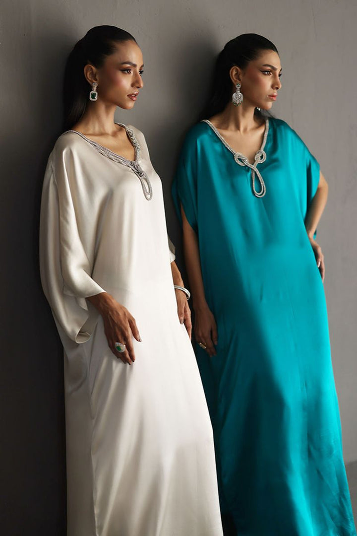 Deepak Perwani - Drs1136 - Charmeuse - Emerald - 1 Piece