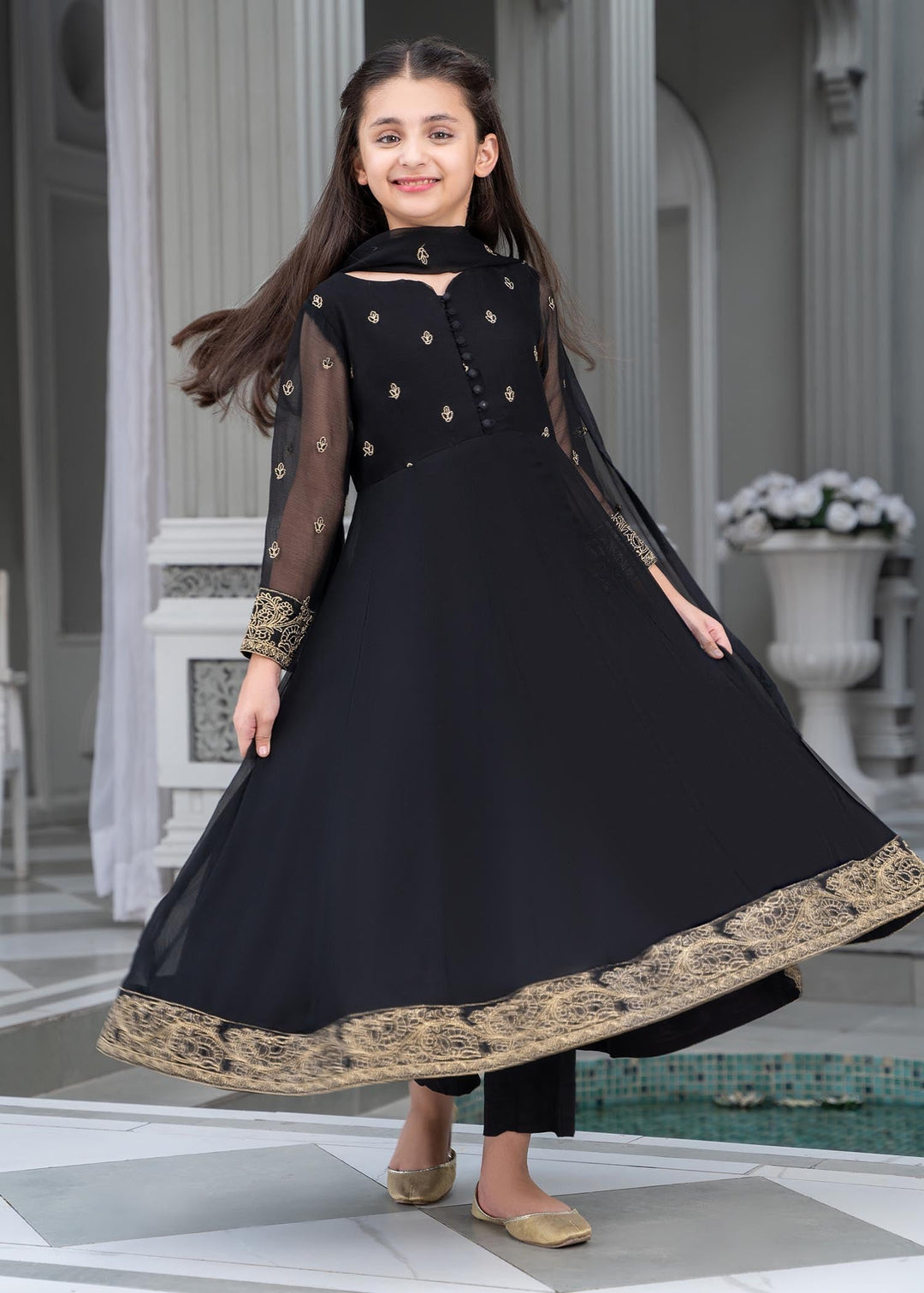 Laleen Maya Pishwas Black 3 Piece