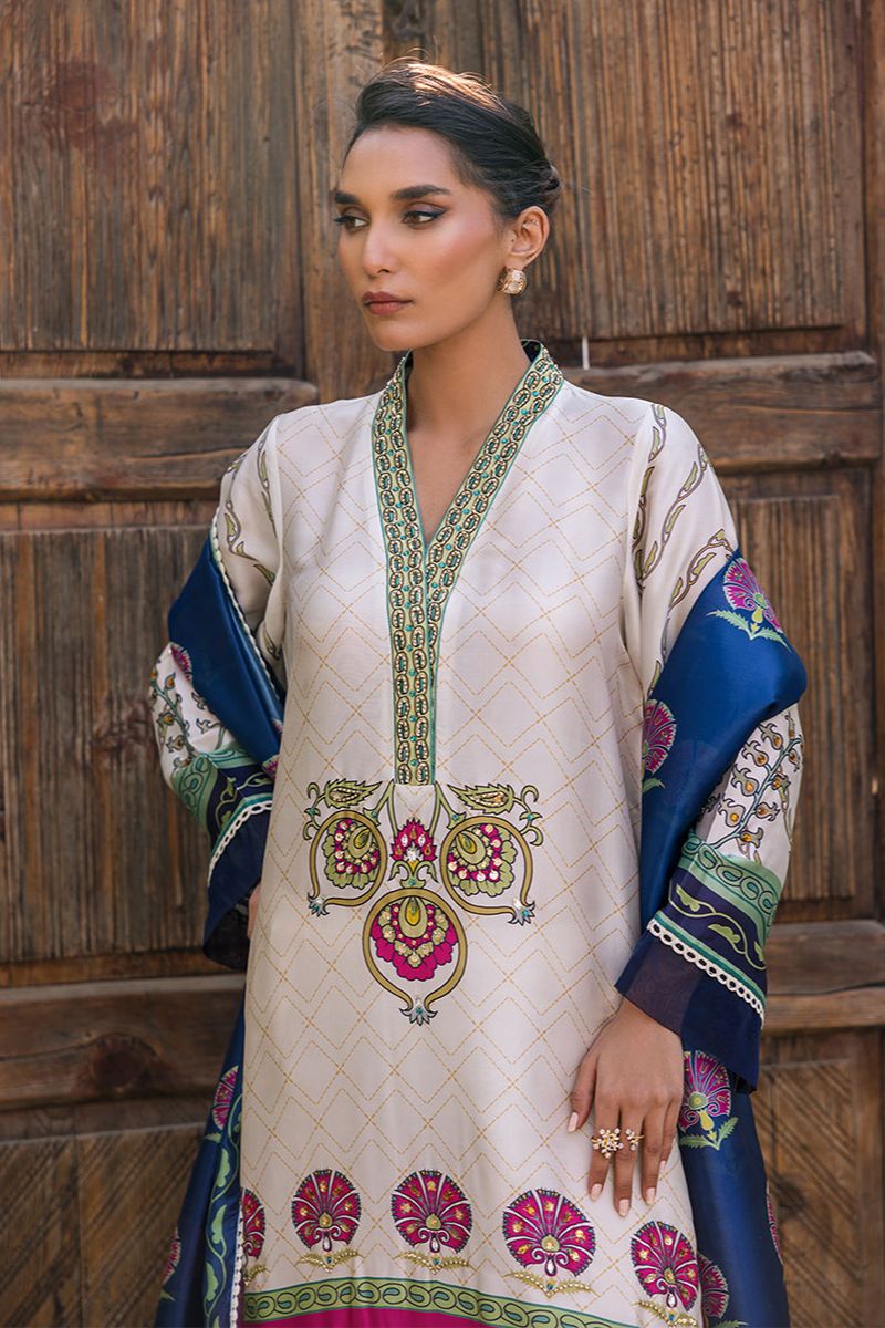 Deepak Perwani - KUD04 - Pure Silk - 3 Piece