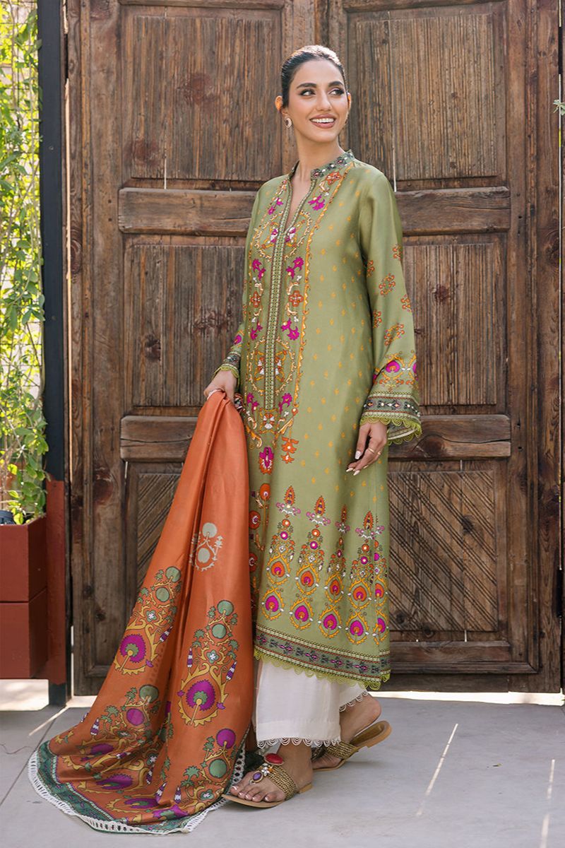 Deepak Perwani - KUD01 - Pure Silk - 3 Piece