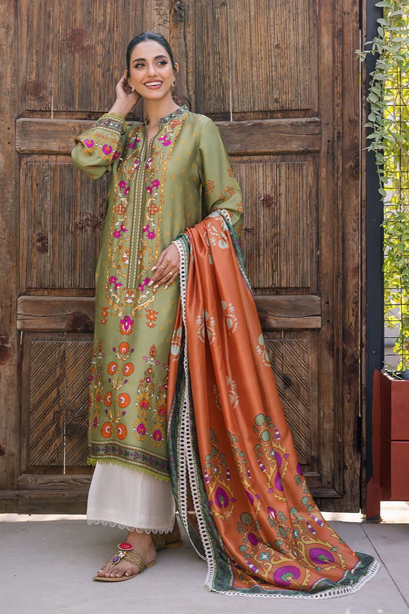 Deepak Perwani - KUD01 - Pure Silk - 3 Piece