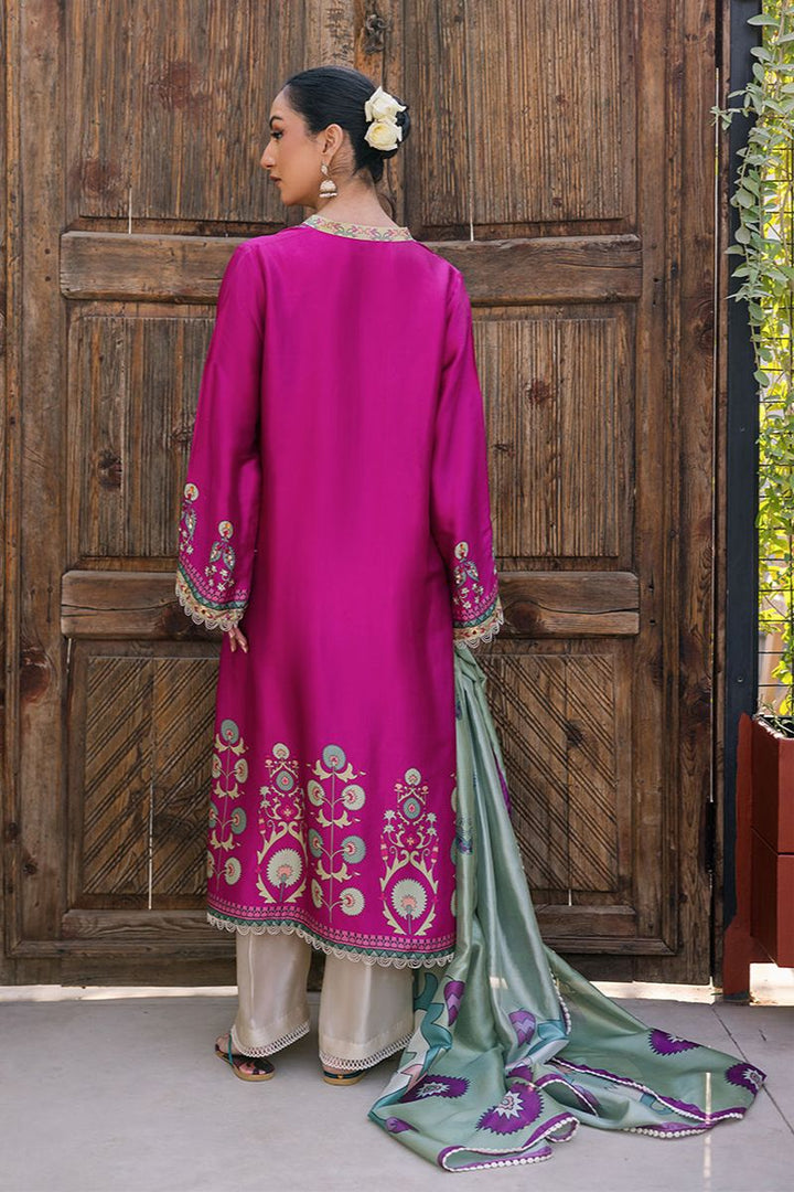 Deepak Perwani - KUD05 - Pure Silk - Magenta - 3 Piece