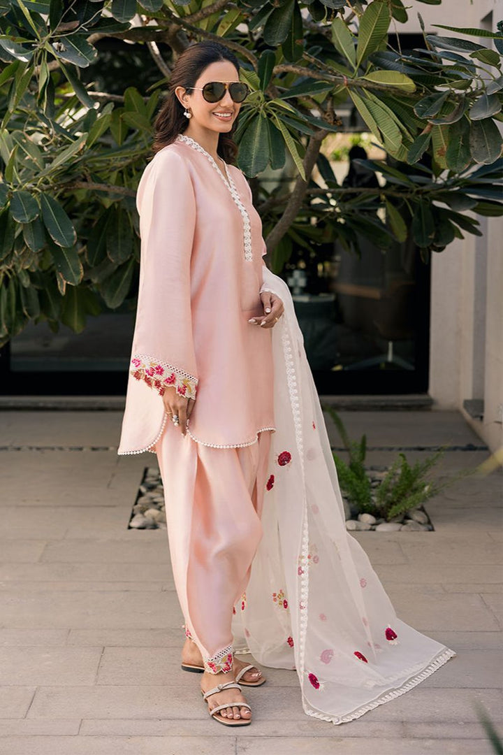 Deepak Perwani - Kut318 - Shisha Silk - Ethereal Rose Pink - 3 Piece