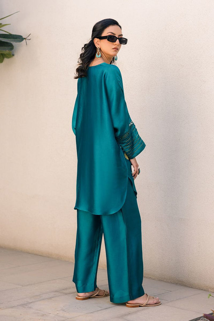 Deepak Perwani - Kut320 - Shisha Silk - Vibrant Green - 2 Piece