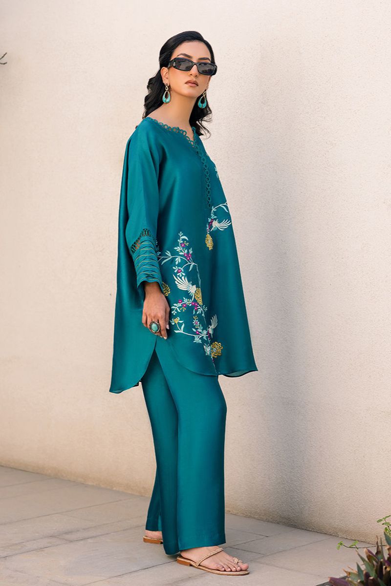 Deepak Perwani - Kut320 - Shisha Silk - Vibrant Green - 2 Piece