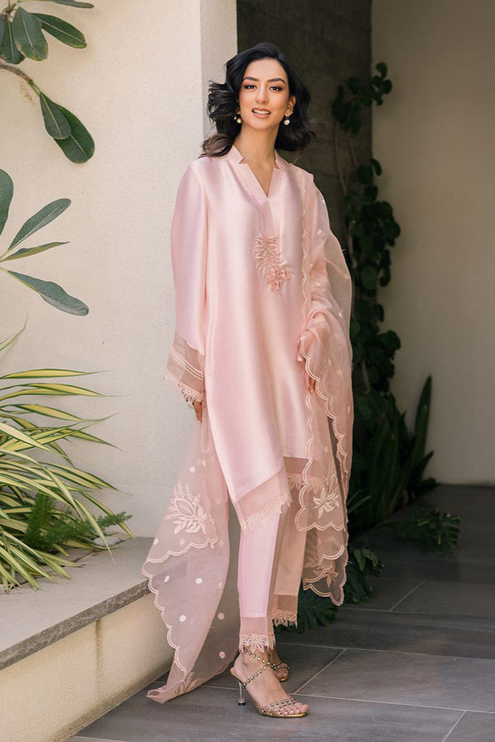 Deepak Perwani - Kut322 - Shisha Silk - Rose Quartz - 3 Piece