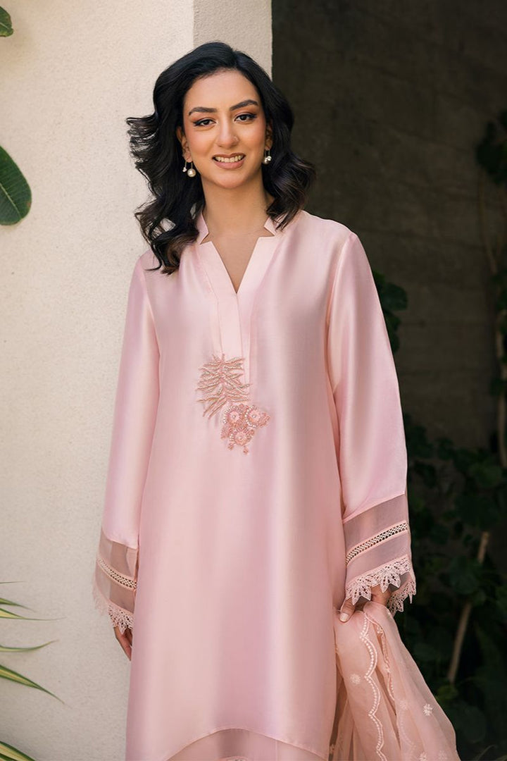 Deepak Perwani - Kut322 - Shisha Silk - Rose Quartz - 3 Piece
