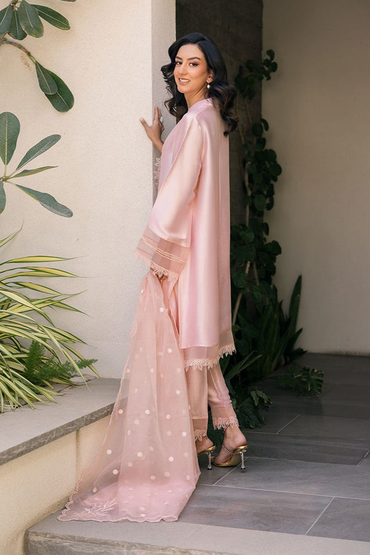 Deepak Perwani - Kut322 - Shisha Silk - Rose Quartz - 3 Piece