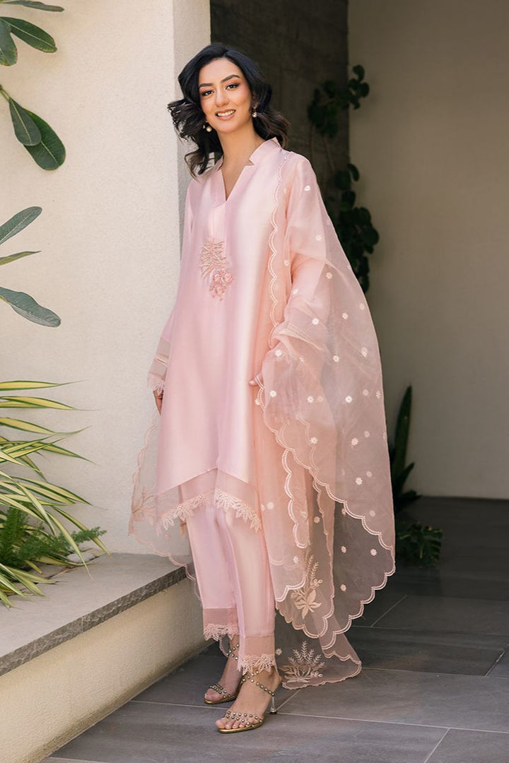 Deepak Perwani - Kut322 - Shisha Silk - Rose Quartz - 3 Piece