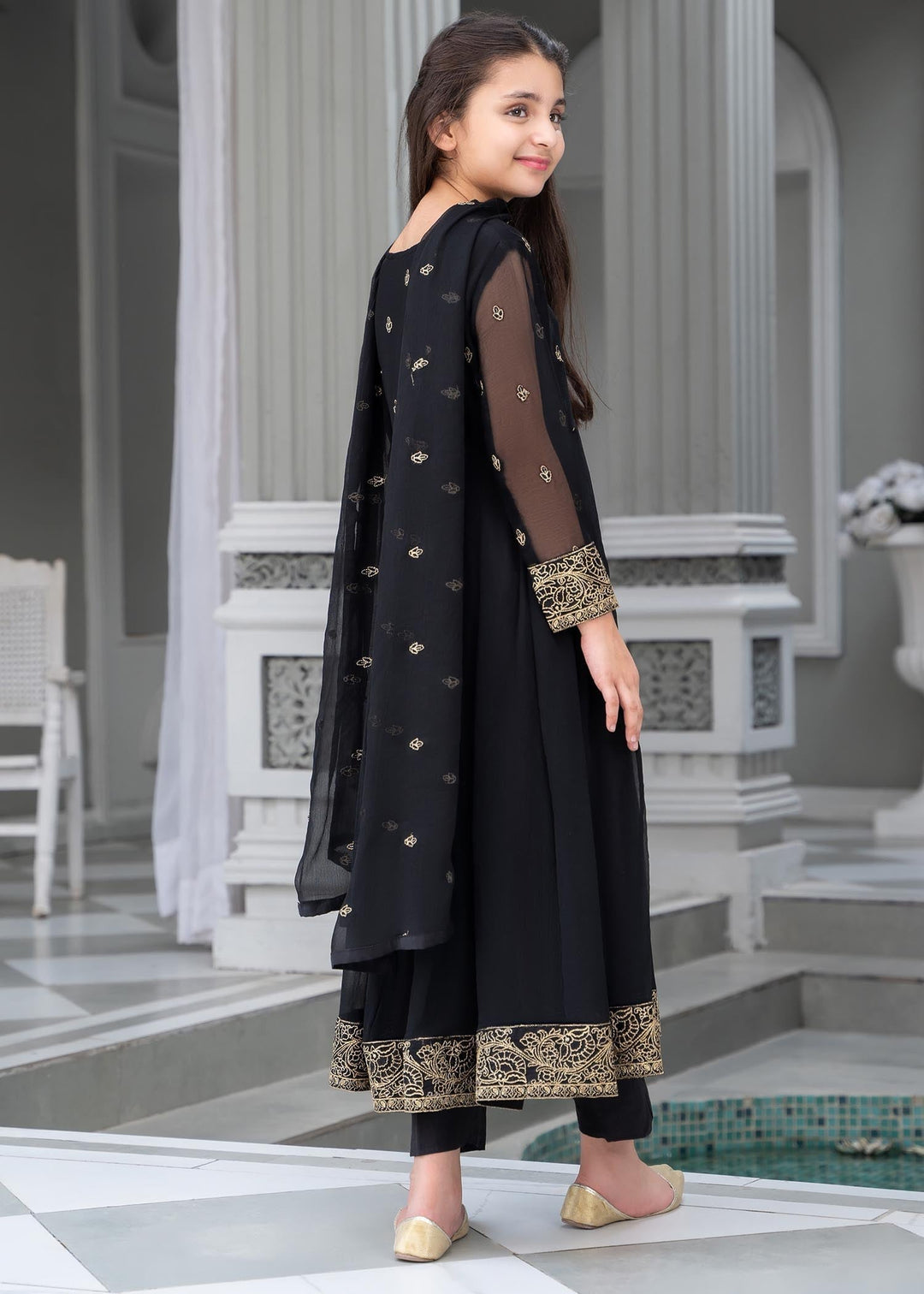 Laleen Maya Pishwas Black 3 Piece