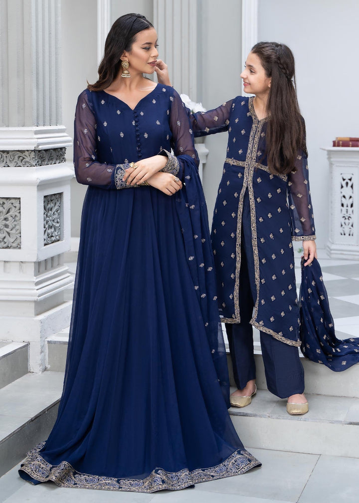 Laleen Irha Pishwas Blue 3 Piece