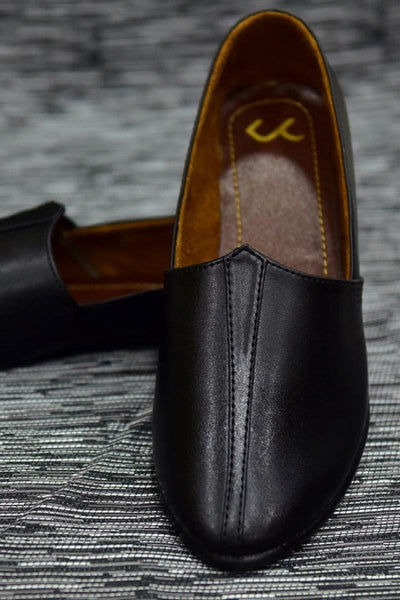 Kurta Corner - Khussa 1099 - Black - Leather - Foot Wear - Studio by TCS