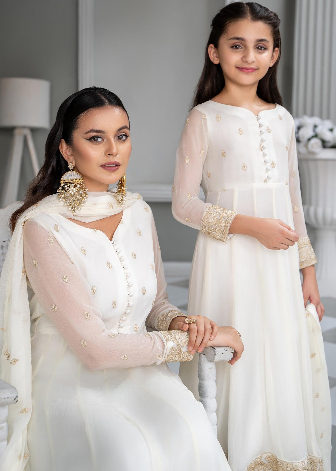 Laleen Kaila Pishwas White 3 Piece