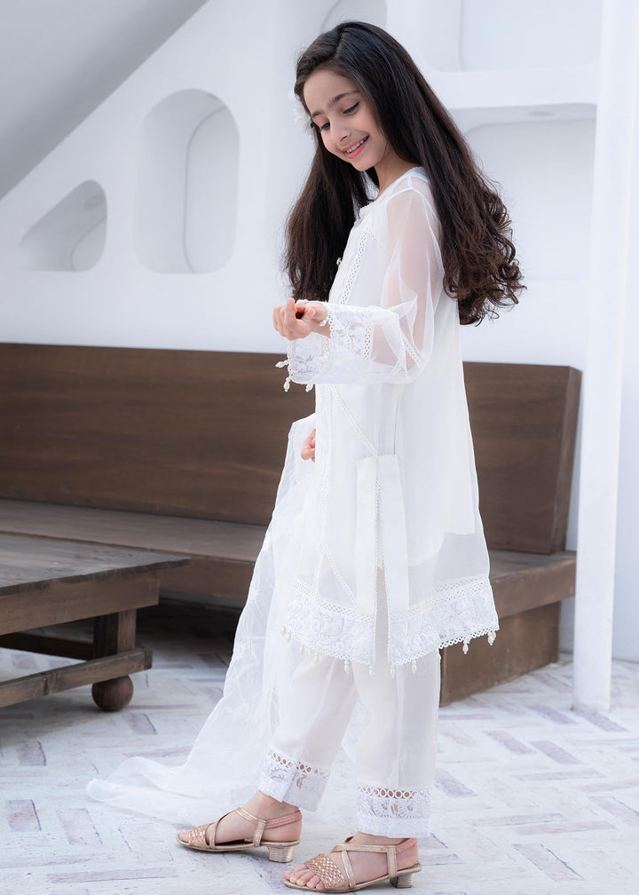 Laleen Haya kids - White 3 Piece Suit
