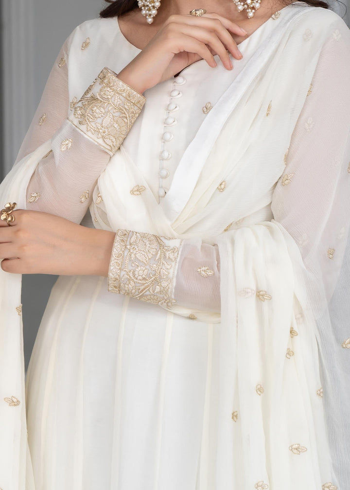 Laleen Sufiya Pishwas White 3 Piece
