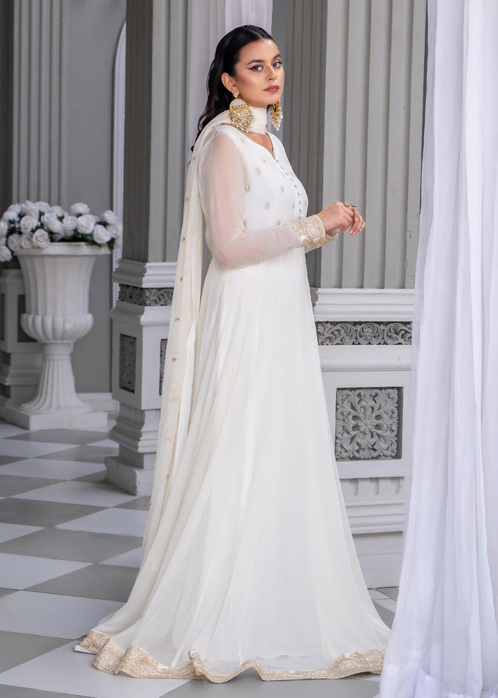 Laleen Sufiya Pishwas White 3 Piece