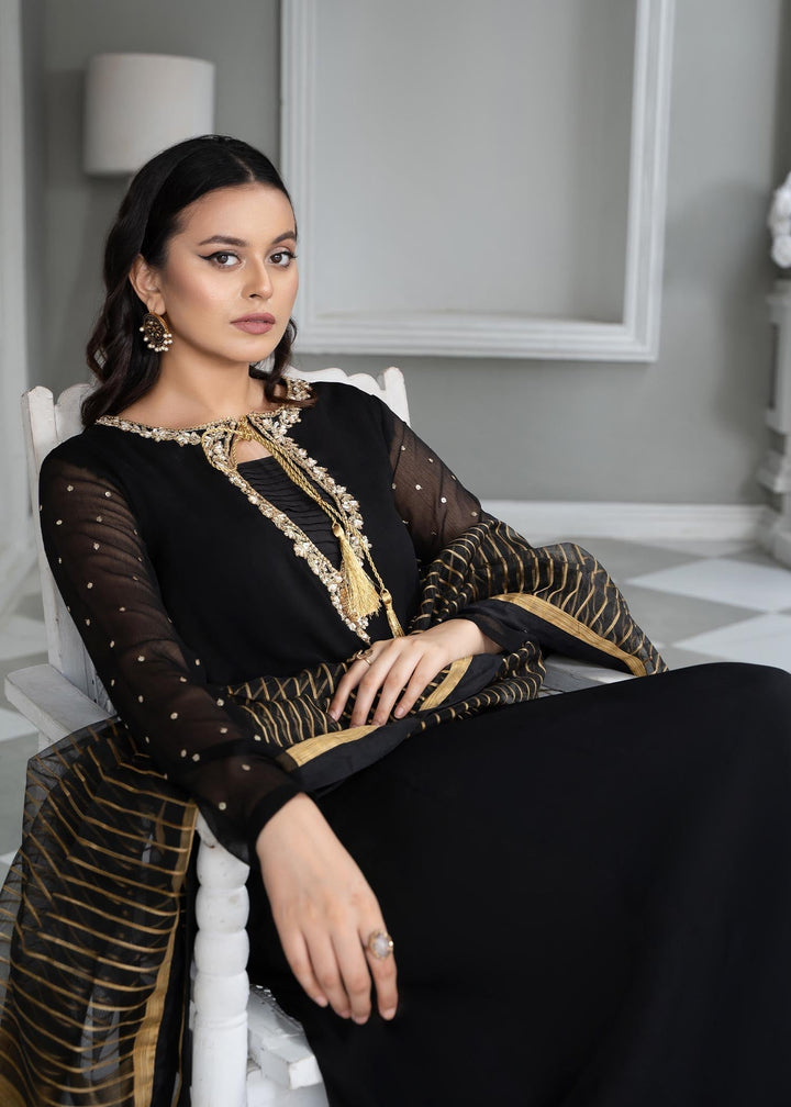 Laleen Haniya Pishwas Black 3 Piece