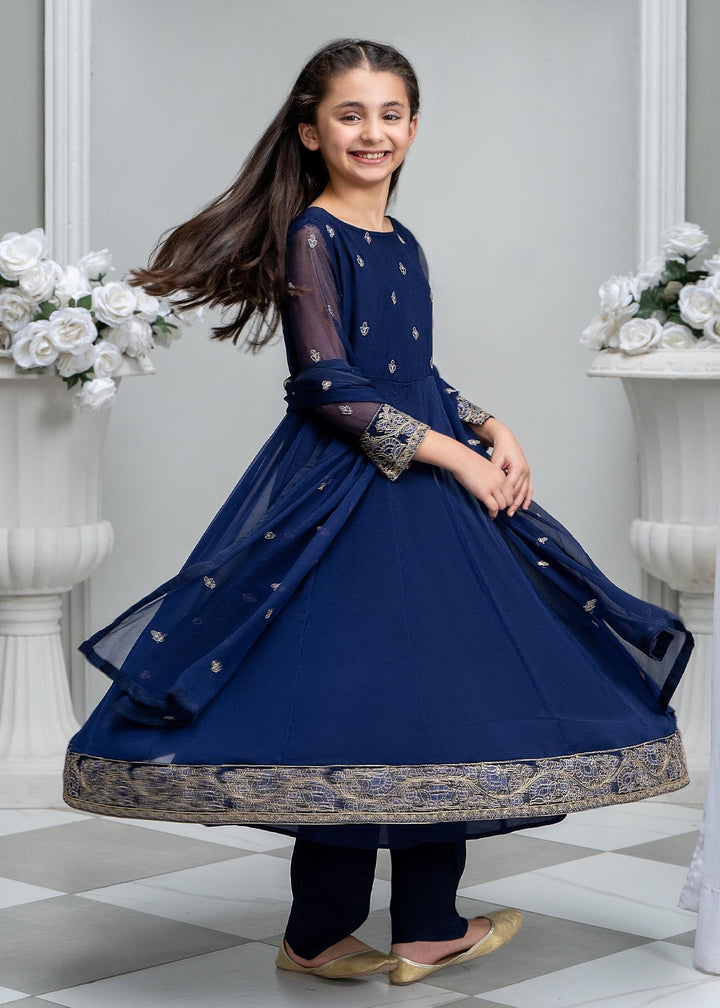 Laleen Rija Pishwas Blue 3 Piece