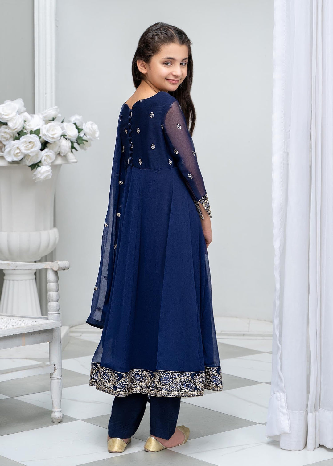 Laleen Rija Pishwas Blue 3 Piece