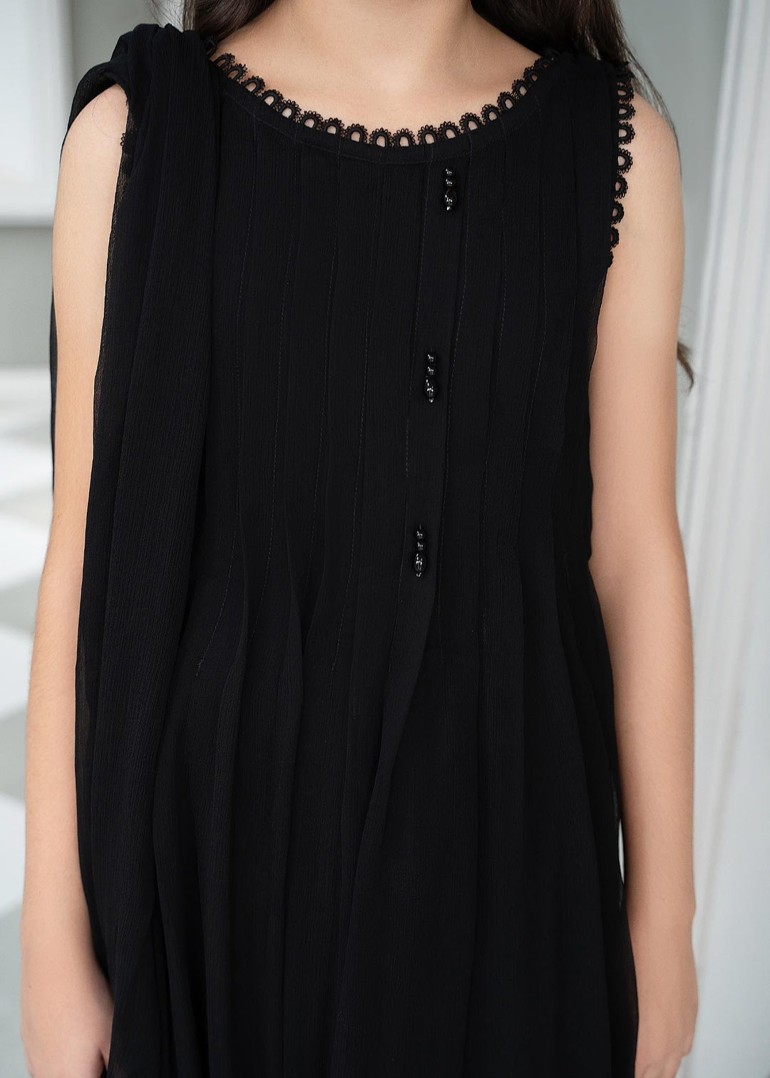 Laleen Rahi Pishwas Black 3 Piece