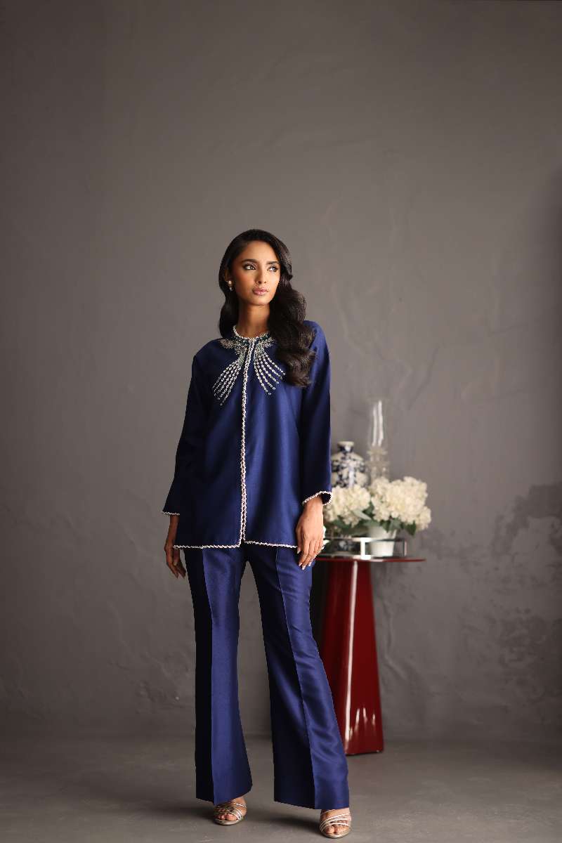 Deepak Perwani - Pure Raw Silk Suit For Women - 2 Piece