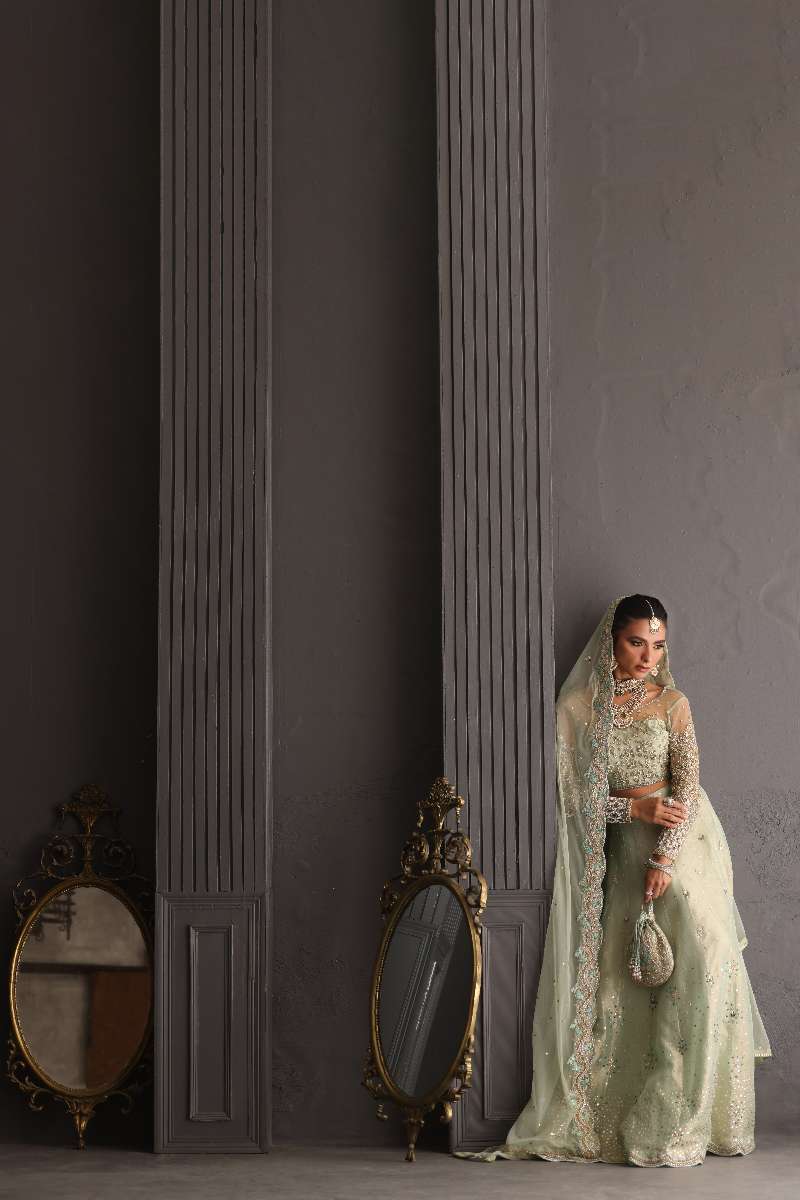 Deepak Perwani - Tulle And Lame Lehenga Choli For Women - 3 Piece