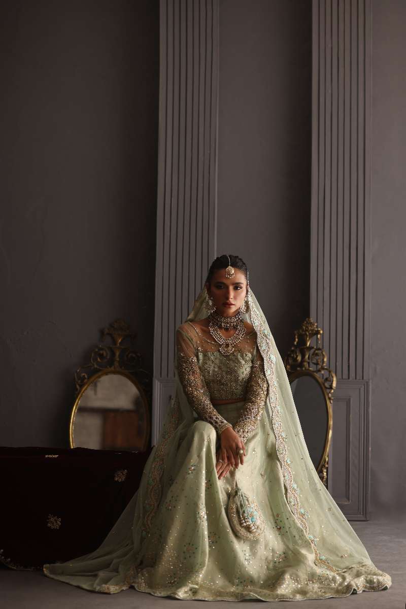 Deepak Perwani - Tulle And Lame Lehenga Choli For Women - 3 Piece