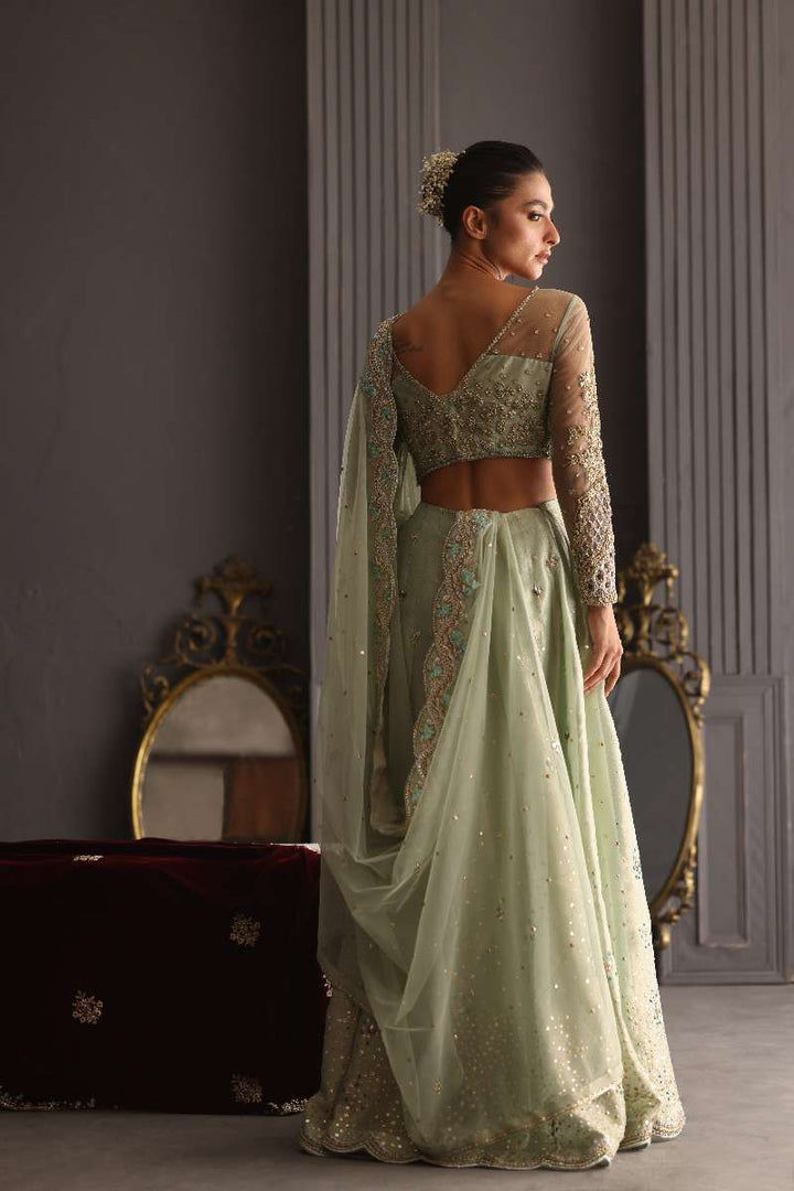 Deepak Perwani - Tulle And Lame Lehenga Choli For Women - 3 Piece
