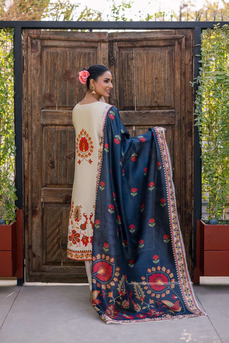Deepak Perwani - Silk Suit For Women - 3 Piece