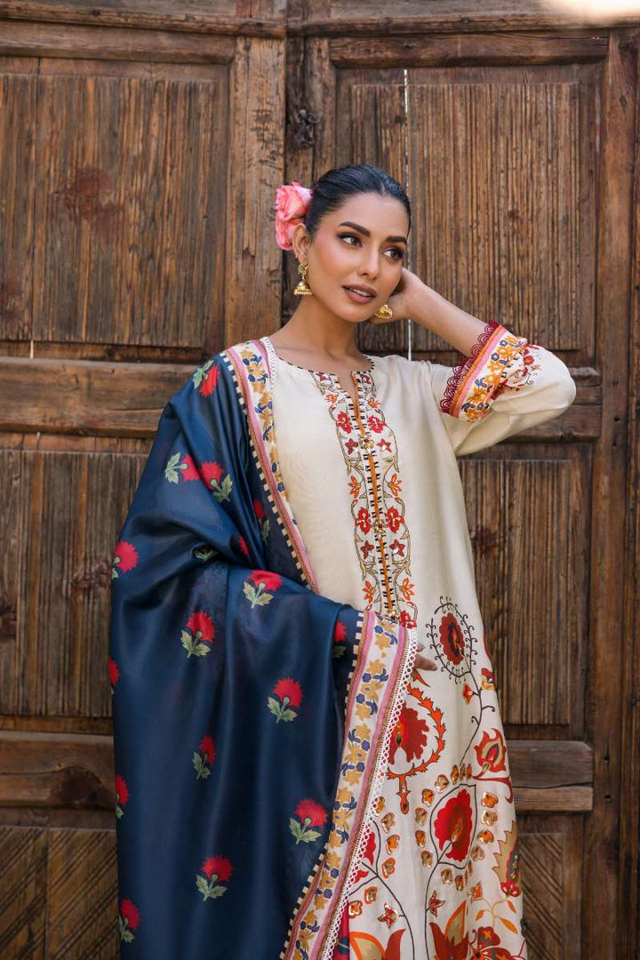 Deepak Perwani - Silk Suit For Women - 3 Piece