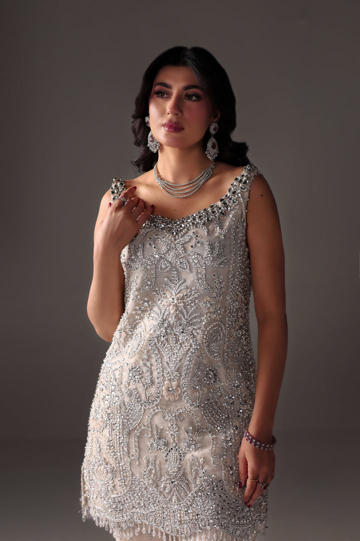 Reema Ahsan - Oria Net Suit For Women - Ivory - 2 Piece