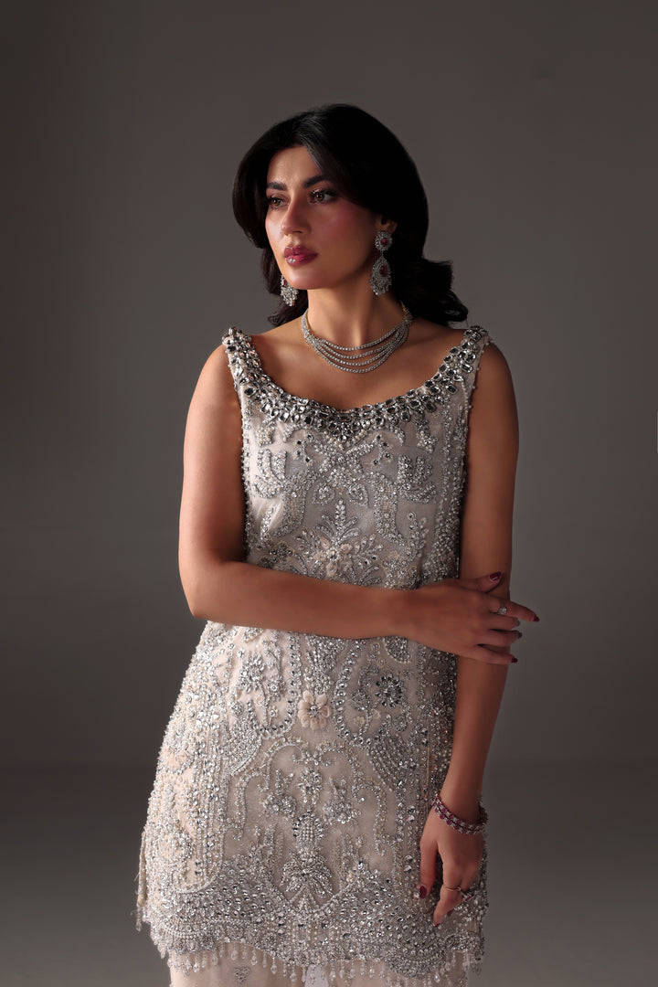 Reema Ahsan - Oria Net Suit For Women - Ivory - 2 Piece