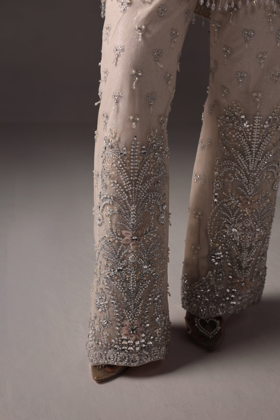 Reema Ahsan - Oria Net Suit For Women - Ivory - 2 Piece