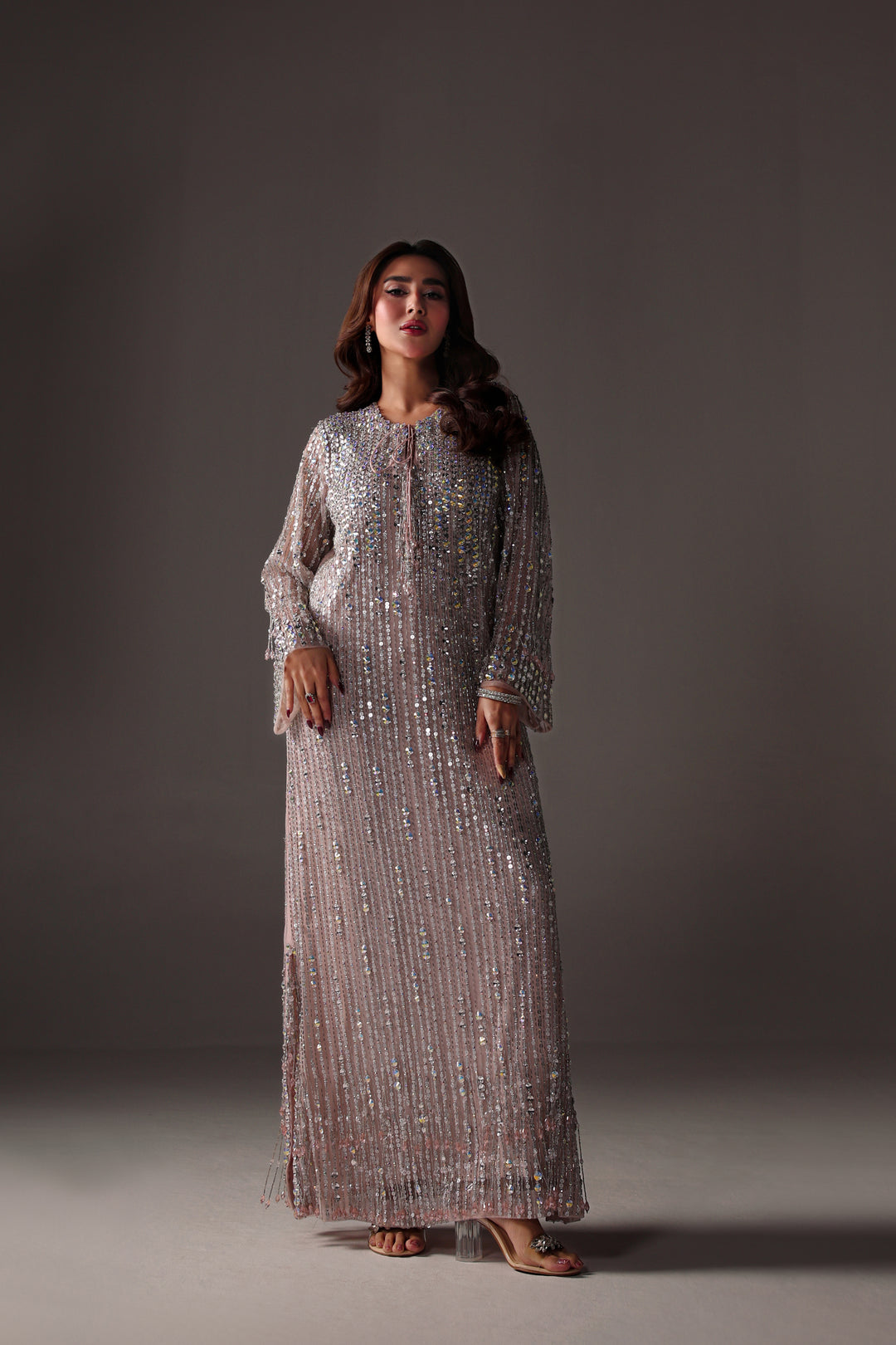 Reema Ahsan - Miran Net & Rawsilk Suit For Women - Pink - 2 Piece