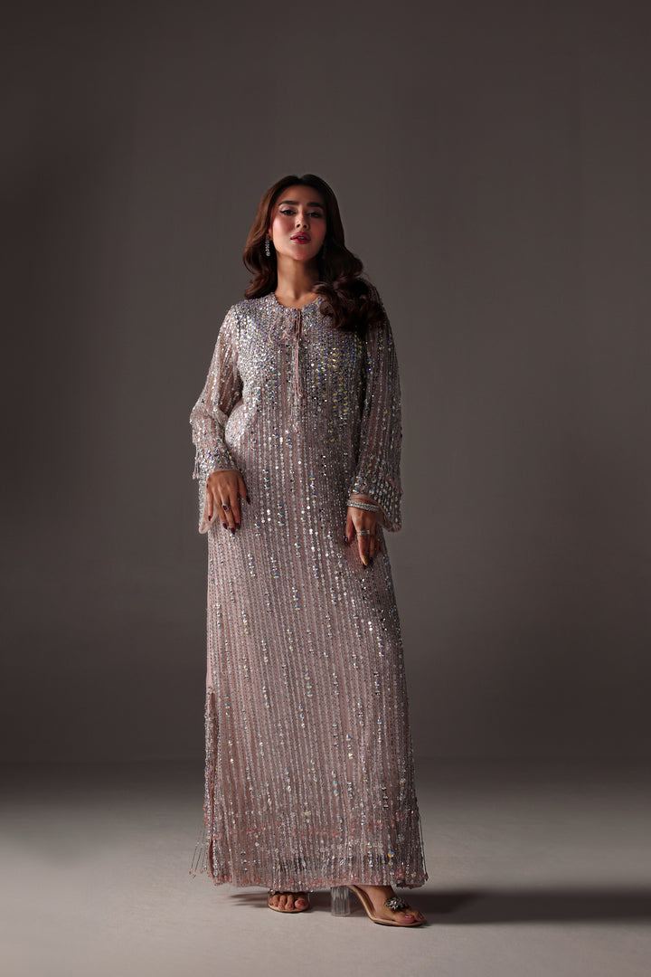 Reema Ahsan - Miran Net & Rawsilk Suit For Women - Pink - 2 Piece