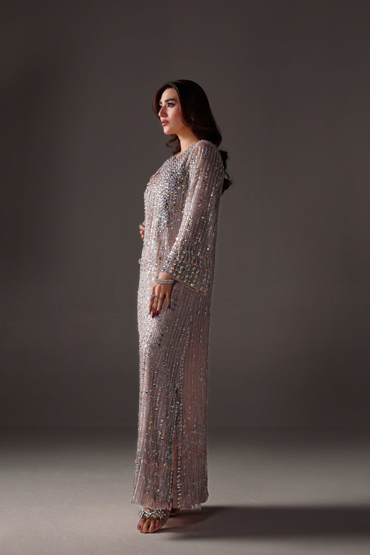 Reema Ahsan - Miran Net & Rawsilk Suit For Women - Pink - 2 Piece