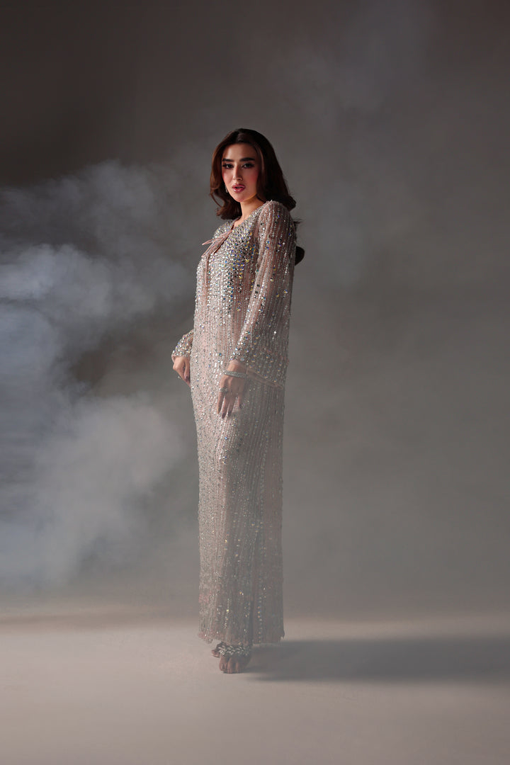 Reema Ahsan - Miran Net & Rawsilk Suit For Women - Pink - 2 Piece